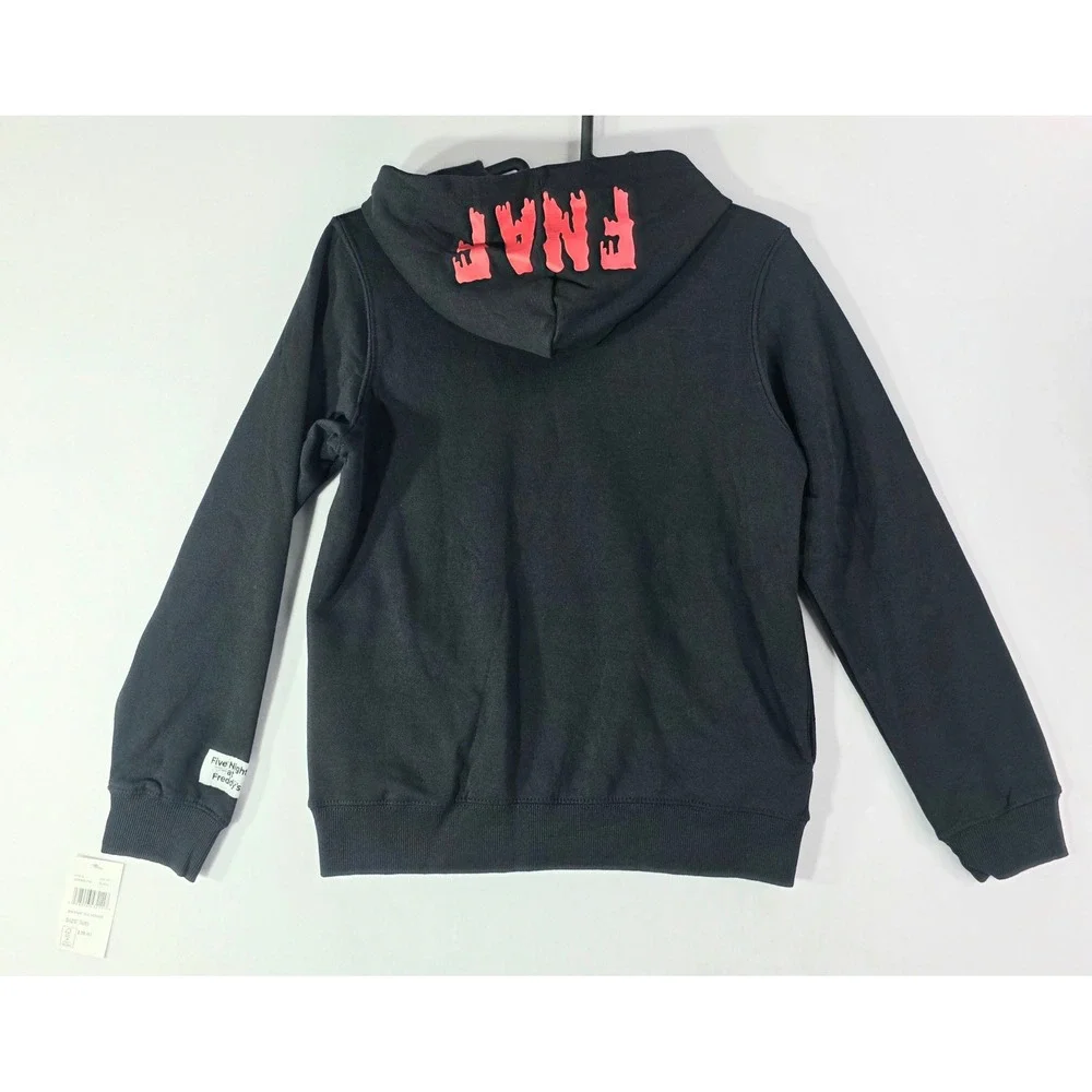 NWT Five Nights at Freddy's Boys Small 8 Graphic Hoodie Black FNAF